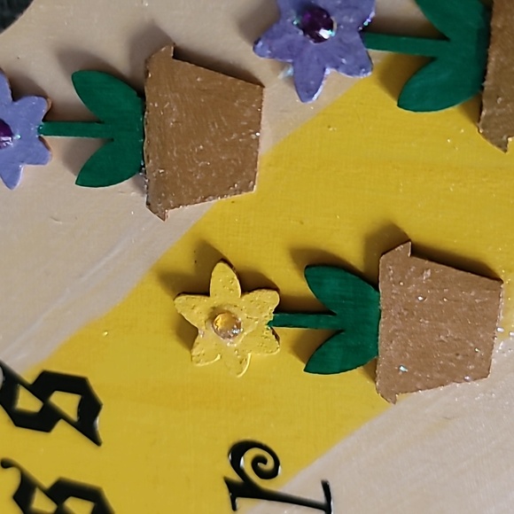 Yellow and Purple 'Bless Your Heart' Decorative Sign - Picture 2 of 4